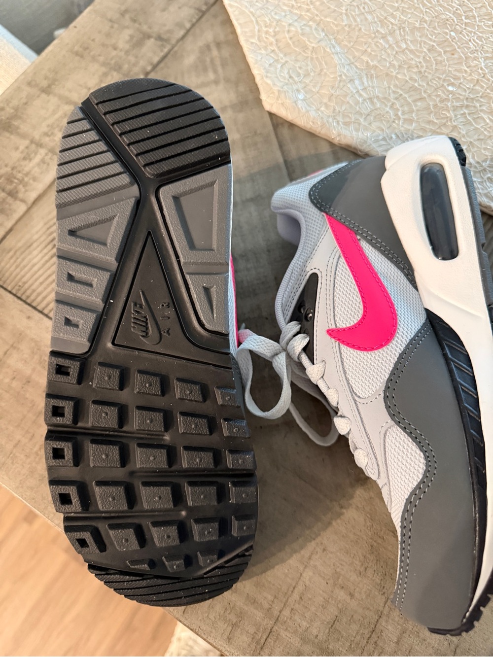 Nike Women’s Gray & Pink Low-Top Sneakers - Picture 3 of 3